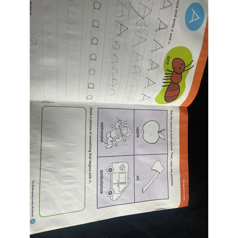 Scholastic Pre-K & Kindergarten Math Writing Workbook Bundle Ages 3-7 Set of 3